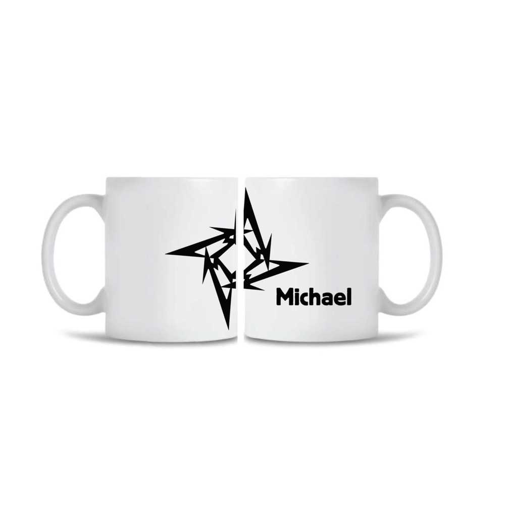 Custom White Mug with Black Design